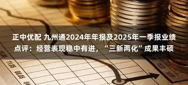 正中优配 九州通2024年年报及2025年一季报业绩点评:经营表现稳中有进,“三新两化”成果丰硕